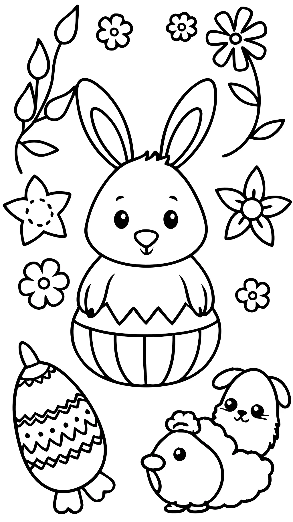 coloriages de Pâques mignons